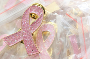 ** Breast Cancer Glitter Pin **