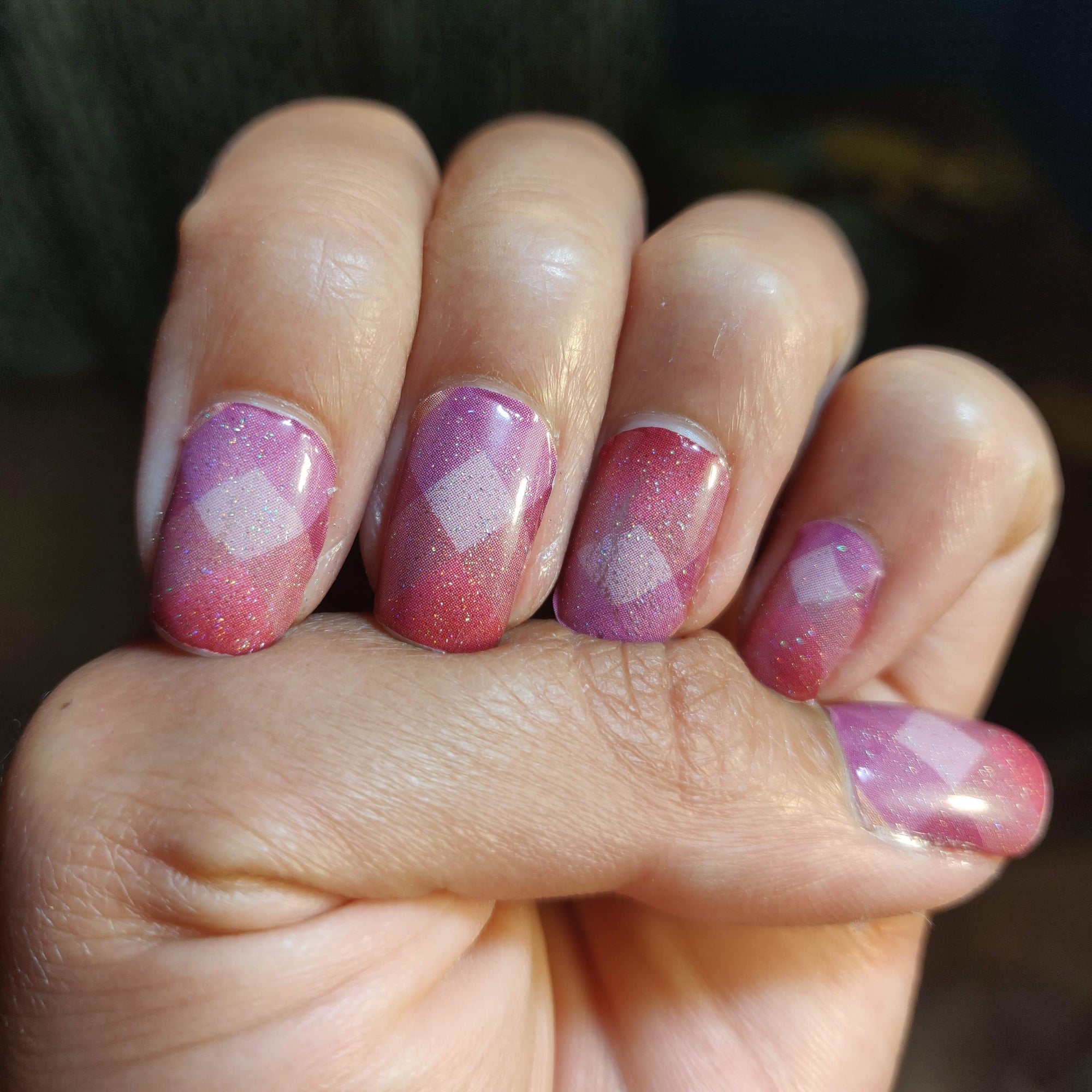 Pink Diamond Nail Wraps